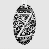 Letter Z Middeleeuwse Monogram Art Nouveau Ornament (voorkant)