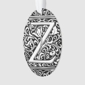 Letter Z Middeleeuwse Monogram Art Nouveau Ornament (voorkant)