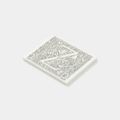 Letter Z Middeleeuwse Monogram Art Nouveau Post-it® Notes (Schuin)