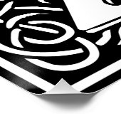 Letter Z Middeleeuwse Monogram Art Nouveau Poster (Hoek)