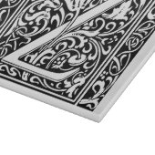 Letter Z Middeleeuwse Monogram Art Nouveau Snijplank (Hoek)