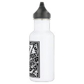 Letter Z Middeleeuwse Monogram Art Nouveau Waterfles (Rechts)