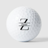 Letter Z Monogram Aangepaste naam Golfballen (Voorkant)