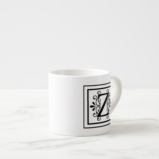 Letter Z Monogram Espresso Mok (Voorkant rechts)
