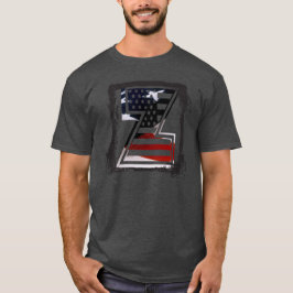 Letter Z Monogram Initiaal Patriottische Vlag VS T-shirt