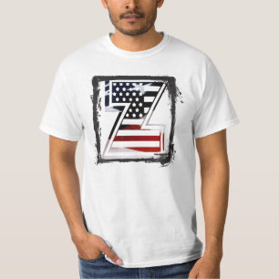 Letter Z monogram patriottisch T-shirt
