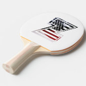 Letter Z monogram patriottisch Tafeltennisbatje (Voorkant Gekanteld)