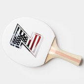 Letter Z monogram patriottisch Tafeltennisbatje (Zijkant)