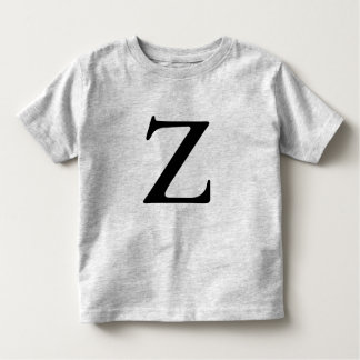 Letter Z monogrammed zwart initiaal t shirt