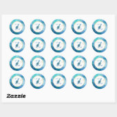 *~* LETTER Z - Nautische strandenvelop Sticker (Vel)