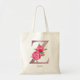 Letter Z Persoonlijke naam monogram bridesmaid Tote Bag