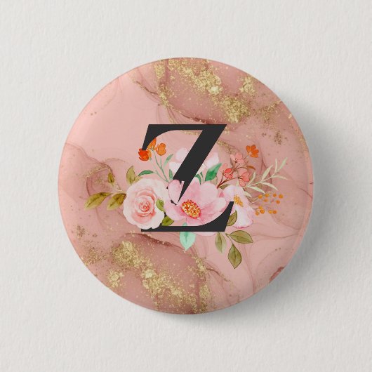 Letter Z Ronde Button 5,7 Cm (Voorkant)