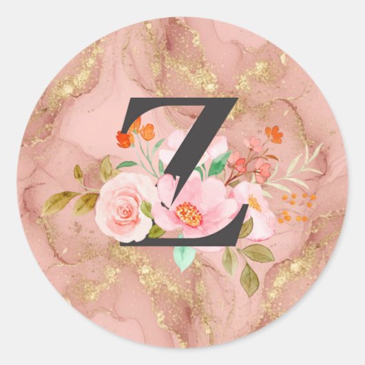 Letter Z Ronde Sticker (Voorkant)
