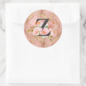 Letter Z Ronde Sticker (Tas)