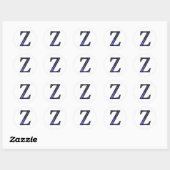 Letter Z Ronde Sticker (Vel)