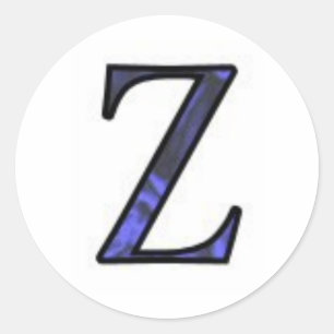 Letter Z Ronde Sticker