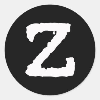 Letter Z Ronde Sticker