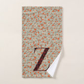 Letter Z rood en bordeaux vrijheid Bad Handdoek (Handdoek)