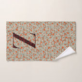 Letter Z rood en bordeaux vrijheid Bad Handdoek (Handdoek)