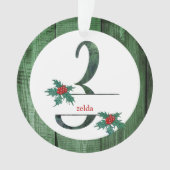 *~* Letter Z Rustic Kerstmis-FOTO-hout AP44 Ornament (voorkant)