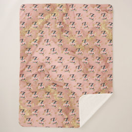 Letter Z Sherpa Deken