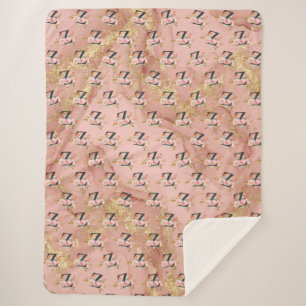 Letter Z Sherpa Deken