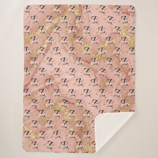 Letter Z Sherpa Deken (Voorkant)