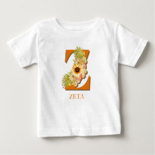 Letter Z Sunflower Floral Monogram met naam