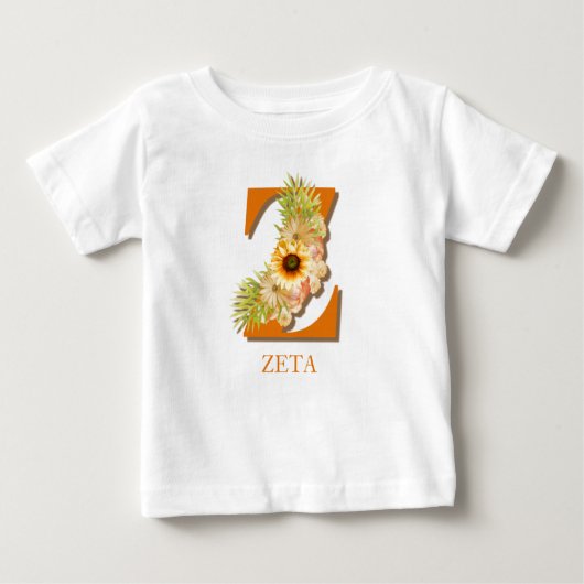 Letter Z Sunflower Floral Monogram met naam (Voorkant)