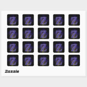 Letter Z Vierkante Sticker (Vel)