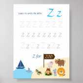 Letter Z Volgen Poster voor Kinderen (Voorkant)