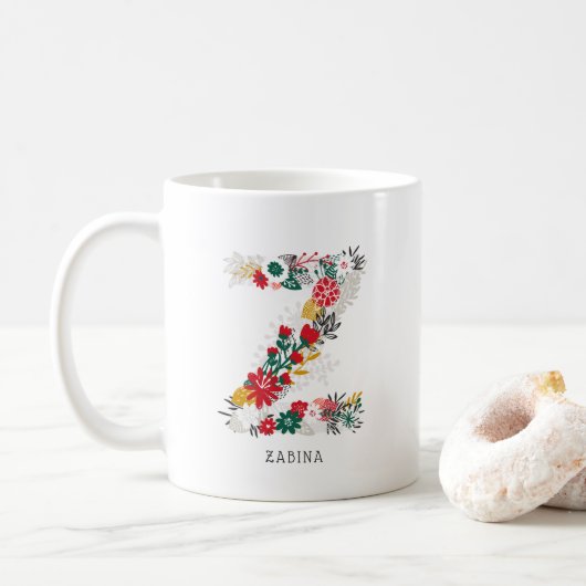 letter Z | Whimsical Floral Letter Monogram I Mok (Met donut)