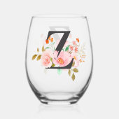 Letter Z Wijnglas Zonder Voet (Achterkant)