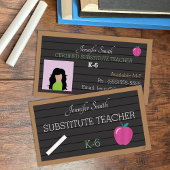 Letterboard Sub Teacher Kleine Foto Visitekaartjes