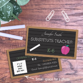 Letterboard Sub Teacher Kleine Foto Visitekaartjes