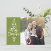 Letterboomkerstfoto Wenskaart Feestdagenkaart (Staand voorkant)