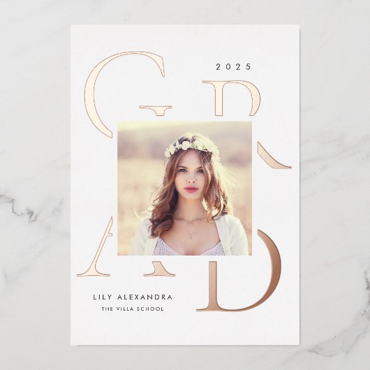 Letterboxed Folie | Aankondiging foto-Afstuderen (Voorkant)