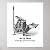  letterdruk C&P Pilot print shop poster (Voorkant)