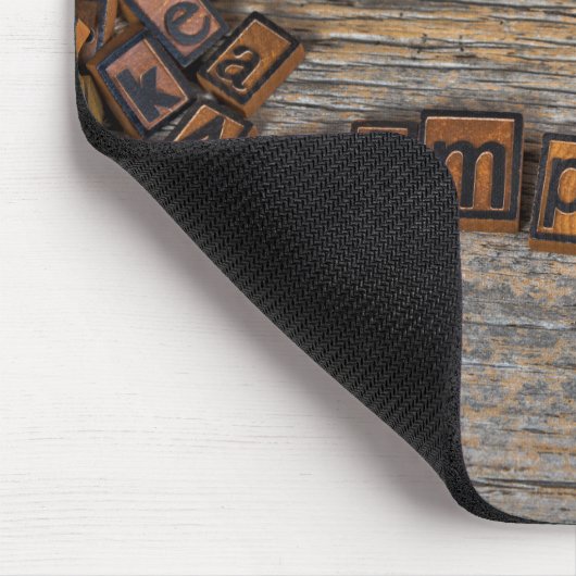 Letterdruk eenvoud muismat (Hoek)