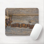 Letterdruk eenvoud muismat (Met muis)