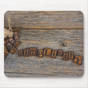 Letterdruk eenvoud muismat