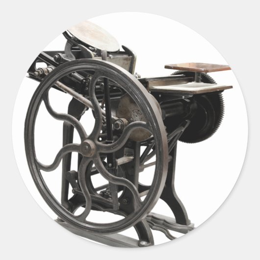 Letterdruk machine ronde stickers (Voorkant)