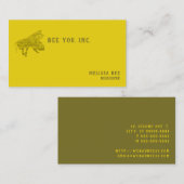 Letterdruk, stijlbijen visitekaartje (Voorkant / Achterkant)