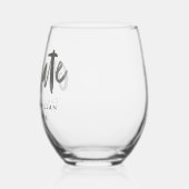 Lettered Afstuderen gepersonaliseerde klasse van A Wijnglas Zonder Voet (Links)