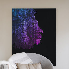 Lettered Lion | Digitaal dier | Custom Art Safari Canvas Afdruk