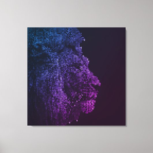 Lettered Lion | Digitaal dier | Custom Art Safari Canvas Afdruk (Voorkant)