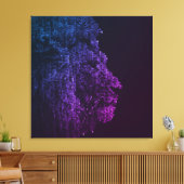 Lettered Lion | Digitaal dier | Custom Art Safari Canvas Afdruk (Insitu (Woonkamer))