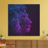 Lettered Lion | Digitaal dier | Custom Art Safari Canvas Afdruk (Insitu (Woonkamer))