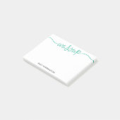 Lettered Wassup Custom Post-it® notes (Emerald) (Schuin)