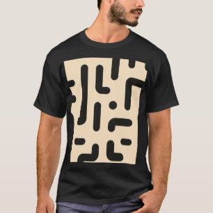 Letterfragmenten op bleke beige achtergrond t-shirt